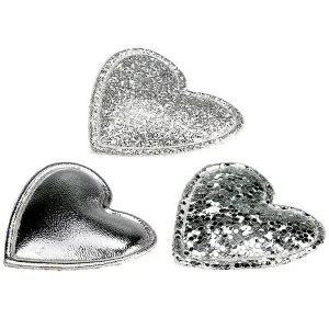 Ozdoba materiałowa Craft-Fun Series Srebrne serduszka Titanum (BJ25042704)