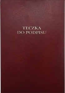 Teczka do podpisu A4 bordowy 12k. tektura pokryta folią Barbara (1822211)
