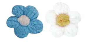 Ozdoba metalowa Craft-Fun Series kwiaty z włóczki Titanum (24BR0201-205)