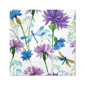 Serwetki Paw Lunch Flower With Dragonfly - mix nadruk 330mm x 330mm (SDL133200)