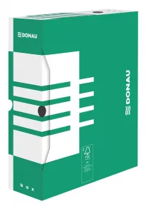 Pudło archiwizacyjne Donau A4 - zielony 100mm x 340mm x 297mm (7661301FSC-06)