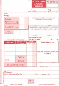 Druk offsetowy A6 Rozliczenie zaliczki 40k. Michalczyk i Prokop (409-5)