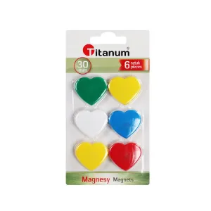 Magnes Titanum serce 30 mm - mix 30mm (25018)