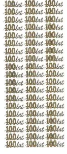 Naklejka (nalepka) Sto lat złote Farro (096)