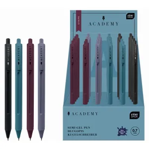 Długopis żelowy ALPHA ACADEMY automatyczny z gripem wkład niebieski 0,7mm Acco (żelowy)