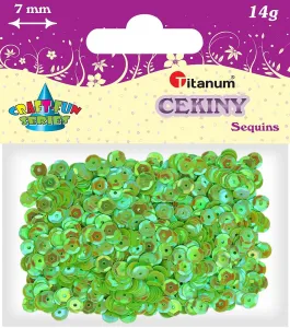 Cekiny Titanum Craft-Fun Series Okrągłe perłowe seledynowe