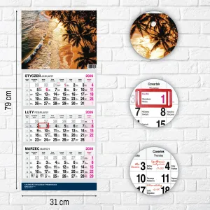 Kalendarz ścienny PREMIUM trójdzielny A4 Press (ŁÓDŹ)