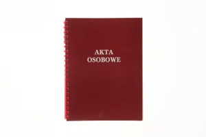 Teczka do akt osobowych A4 zadrukowana ABCDE czerwony karton pokryty folią Warta (339-096)