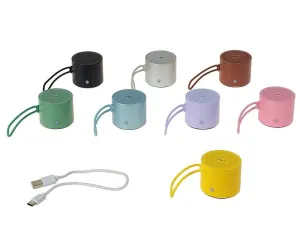 Głośnik metalowy 4,6x4cm z kablem do ładowania USB, moc 3W mix Adar (609976)