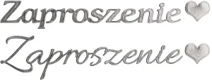 Naklejka (nalepka) Craft-Fun Series napis „Zaproszenie” srebrny Titanum