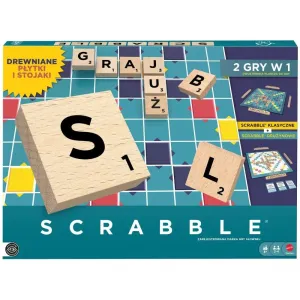 Gra logiczna Scrabble drewniane 2w1 Mattel (JGR65)