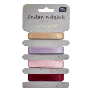 Wstążka SATIN GOLD 5902277345486x2 [mm x m] mix Interdruk (4x2m)