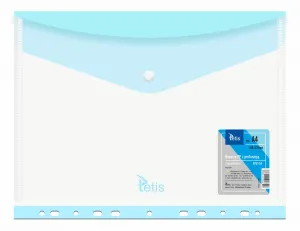 Teczka plastikowa na zatrzask A4 niebieski Tetis (BT614-N/120))