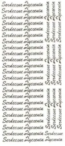 Naklejka (nalepka) Serdeczne życzenia złote Farro (002)