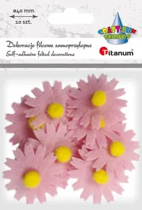 Ozdoba filcowa Titanum Craft-Fun Series kwiaty samoprzylepne (7534D)