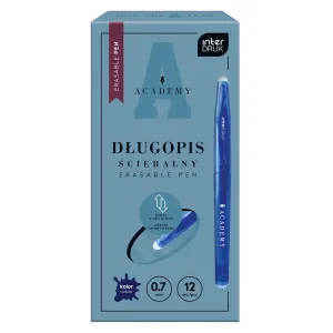 Długopis wymazywalny ACADEMY wkład niebieski 0,7mm Interdruk (5902277349248)