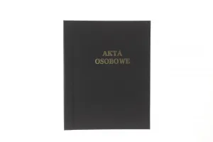 Teczka do akt osobowych A4 zadrukowana ABCDE czarny tektura Warta (339-107)