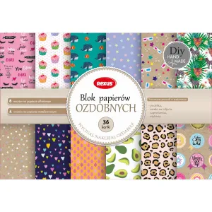 Papier ozdobny Rexus do scrapbookingu A5 - mix 210mm x 145mm (609830)
