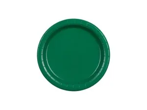 Talerz jednorazowy ciemny zielony papier śr. 180mm 6 szt Partydeco (TPP90-012C)