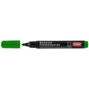 Marker permanentny wkład zielony okrągła końcówka Toma