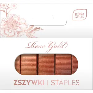 Zszywki 24/6 Interdruk ROSE GOLD 1000 szt (24/6)