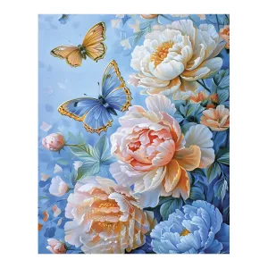 Zestaw kreatywny Diamentowa mozaika 30x40cm Róże z motylami Flamingo Line (12)