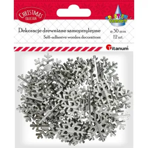 Ozdoba drewniana Titanum Craft-Fun Series płatek śniegu samoprzylepny (5724)