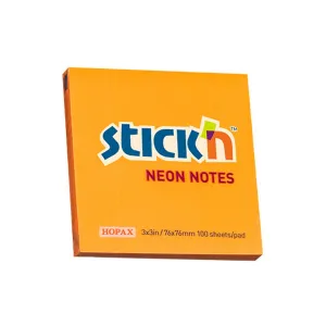 Notes samoprzylepny Stick'n pomarańczowy 100k 76mm x 76mm (21164)