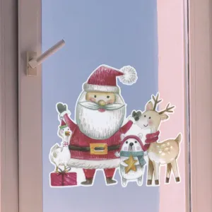 Ozdoba świąteczna Craft-Fun Series dekoracje elektrostatyczne XMAX Mikołaje Titanum (DIY-XM(592))