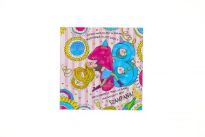 Kartka składana Karnet  KW HOLOGRAM 18-STKA RÓZOWA kw Henry (5907465665049)