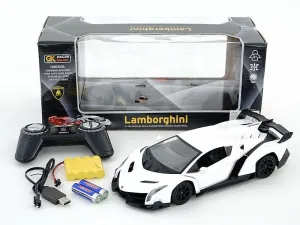 Samochód na radio 1:18 R/C Lamborghini, 4 funkcje, ładowarka USB Adar (606470)