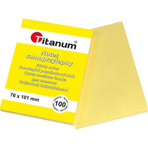 Notes samoprzylepny Titanum żółty 100k 76mm x 101mm (S-2002)