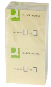 Notes samoprzylepny Q-Connect żółty 100k 76mm x 76mm (KF10502)