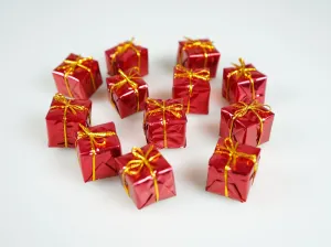 Ozdoba świąteczna prezenciki 12szt. czerwone 2,5cm Arpex (BN5984CZE-3528)