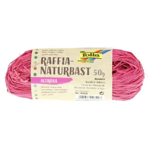 Rafia Gdd rafia naturalna dojrzała róża dojrzała róza 50g (FO 90-29)