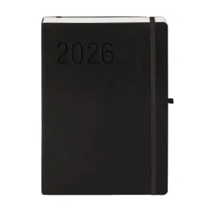 Kalendarz książkowy (terminarz) 2026 IMPRESJA DNS B5 Antra (czarny)