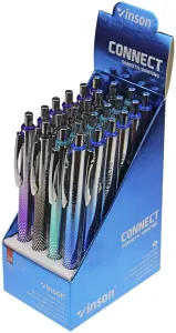 Długopis olejowy CONNECT K8 METALIZOWANE KROPECZKI wkład niebieski 0,7mm Vinson