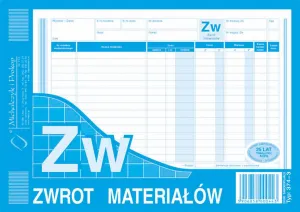 Druk samokopiujący ZW zwrot materiałów A5 80k. Michalczyk i Prokop (374-3)