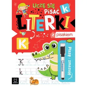 Książka dla dzieci Piszę i zmazuję. Uczę się pisać literki z pisakiem Aksjomat