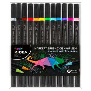 Marker permanentny wkład mix okrągła końcówka Kidea (MBC12KKA)