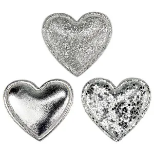 Ozdoba materiałowa Craft-Fun Series Srebrne serduszka Titanum (BJ25042704)