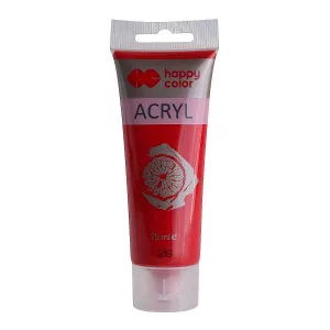 Farba akrylowa CIEMNOCZERWONA kolor: czerwona 75ml Happy Color (HA 7370 0075-26)
