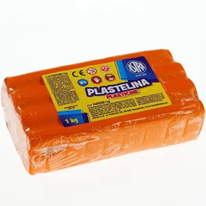 Plastelina 1 kol. pomarańczowa 1000g Astra