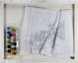 Zestaw kreatywny Malowanie po numerach 40x50cm Ptaki Flamingo Line (FLG019-01)