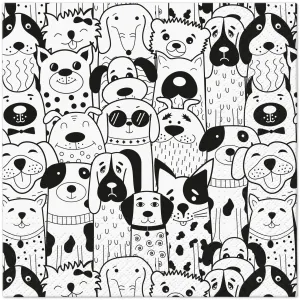 Serwetki TaT Dogs Symphony mix bibuła [mm:] 330x330 Paw (TL127000)