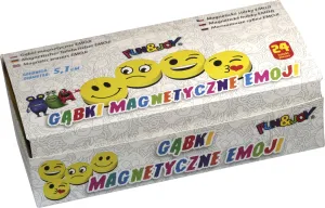Gąbka suchościeralna magnetyczna magnetyczna Fun&Joy (EMOJI)