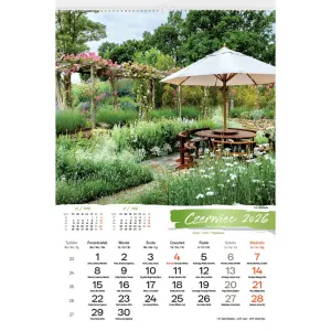 Kalendarz ścienny OGRODY RAJSKIE 13-planszowe 2024 320mm x 470mm Lucrum (RW11)