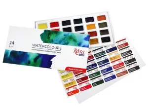 Farba akrylowa w kostkach kolor: mix 2,5ml Rosa