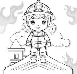 Kolorowanka Straż Pożarna 3D