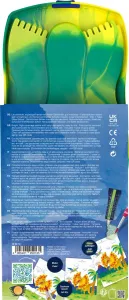 Farby akwarelowe Dinozaury +brokat + naklejki 12 kolor. Faber Castell (125013 FC)